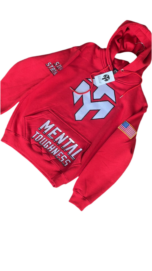 Red and white embroidery