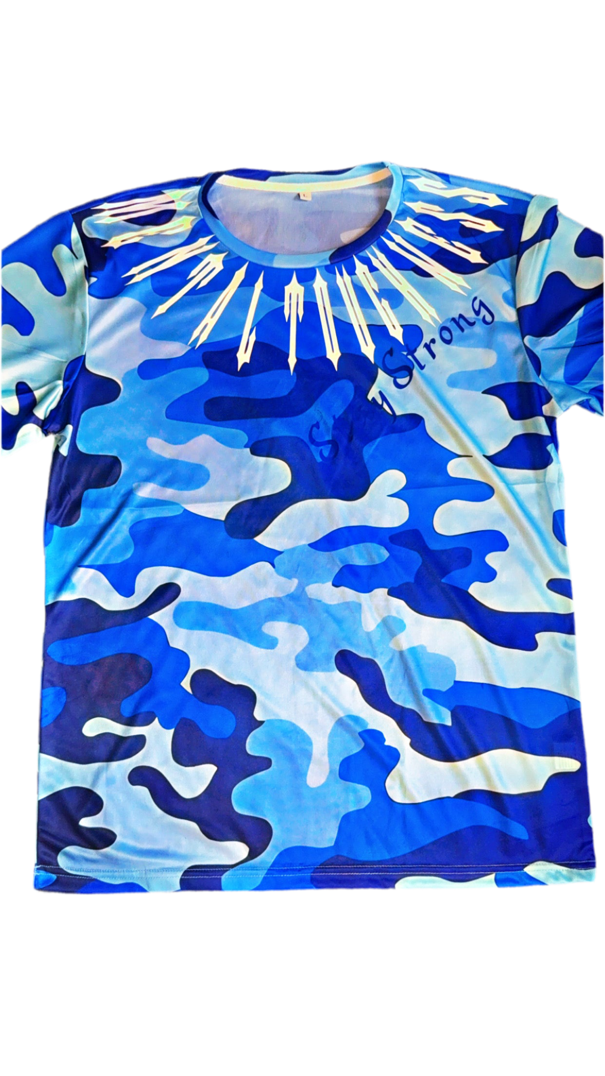 Blue camo stay strong