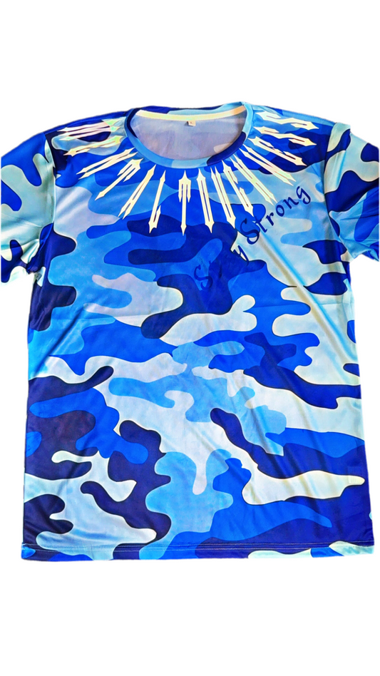Blue camo stay strong